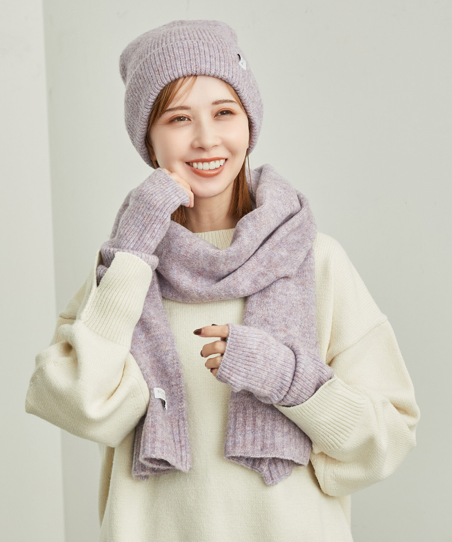 ROPE PICNIC PASSAGE「ウィンターカラーリサイクルヤーンニットワッチ」|ニット帽|