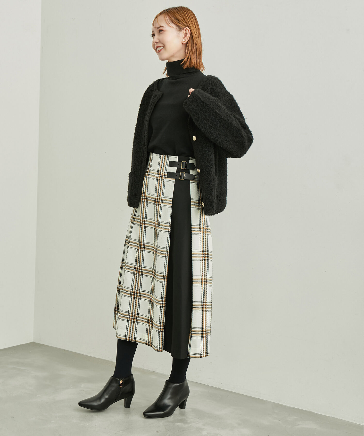 Rope&rsquo;Picnic「チェックコンビキルトスカート」|スカート|