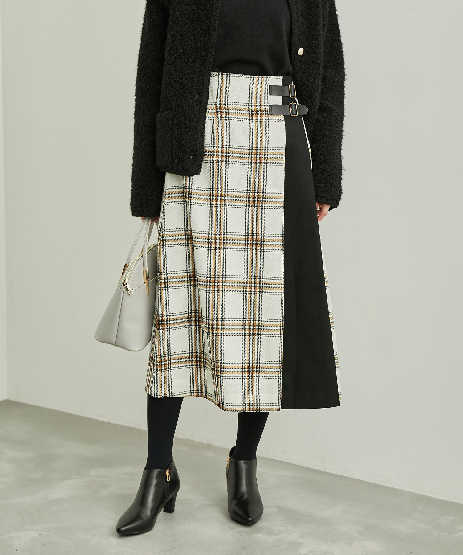 Rope&rsquo;Picnic「チェックコンビキルトスカート」|スカート|