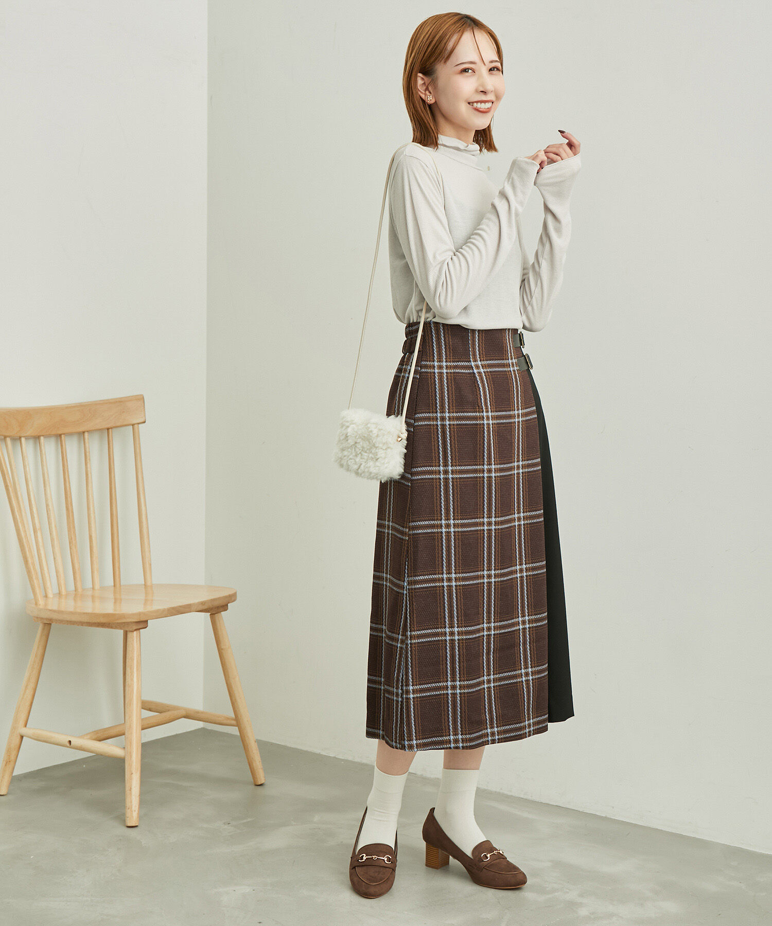 Rope&rsquo;Picnic「チェックコンビキルトスカート」|スカート|