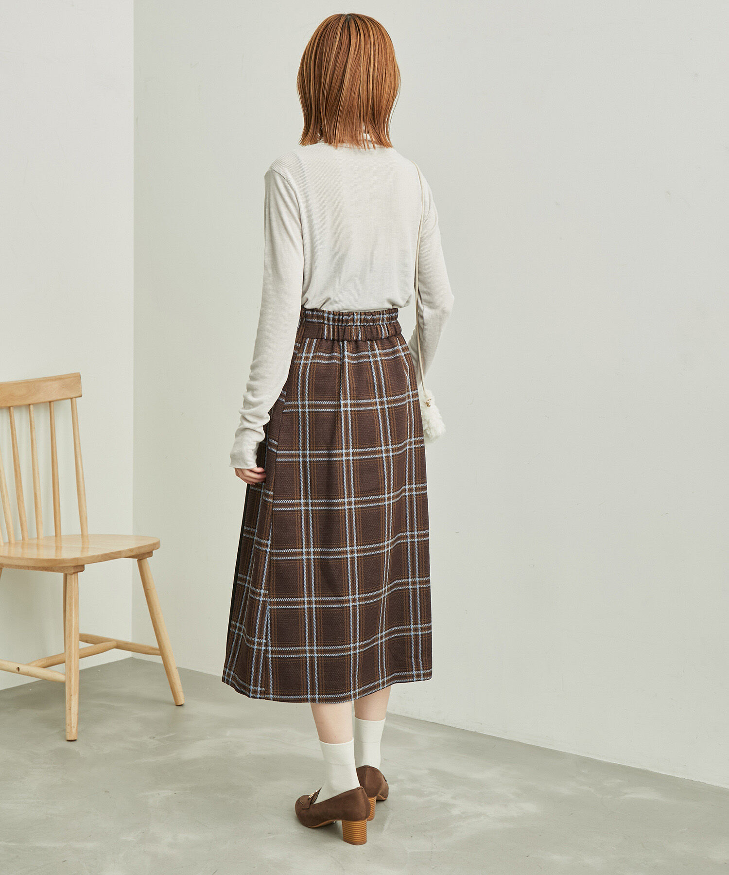 Rope&rsquo;Picnic「チェックコンビキルトスカート」|スカート|