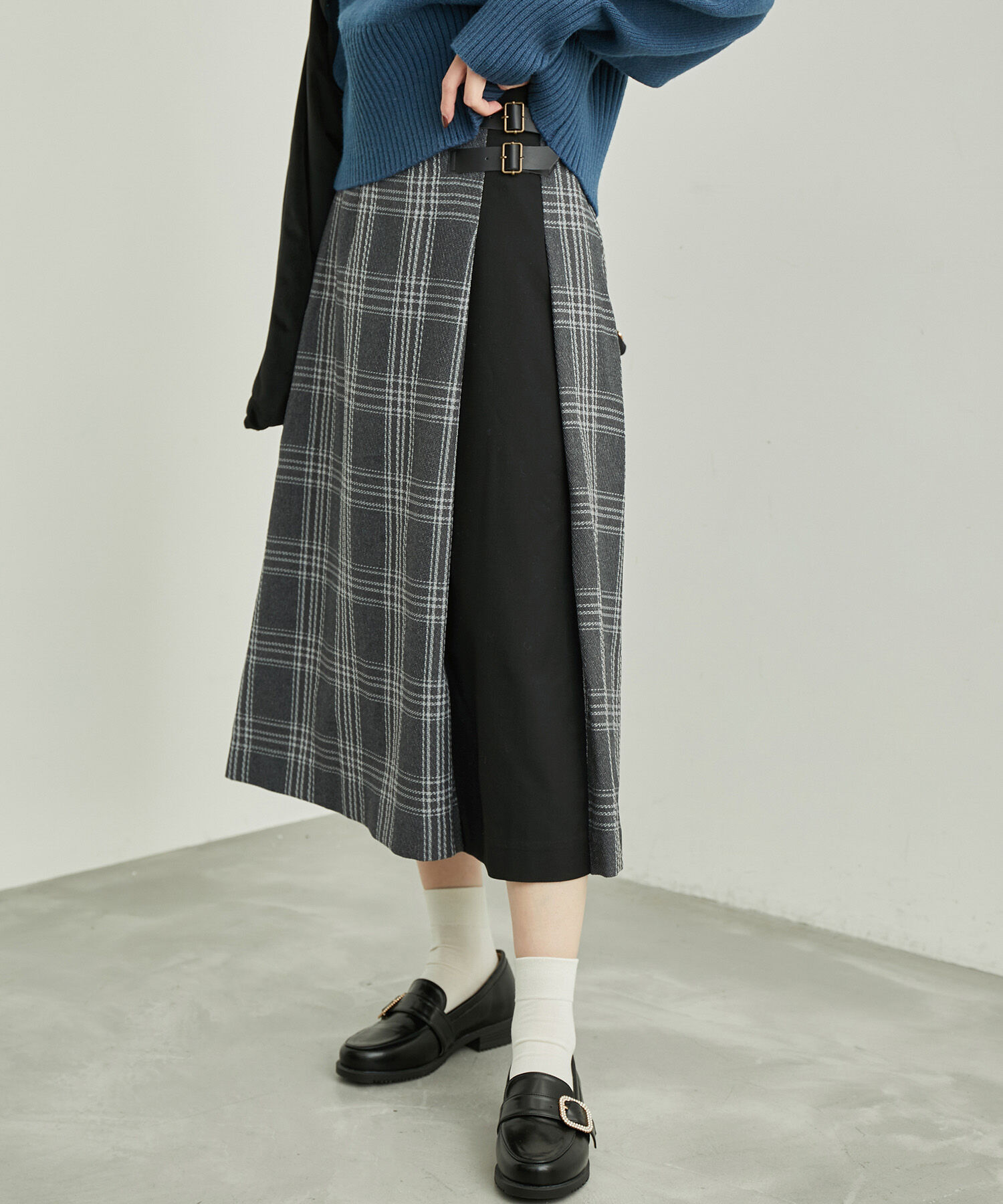 Rope&rsquo;Picnic「チェックコンビキルトスカート」|スカート|