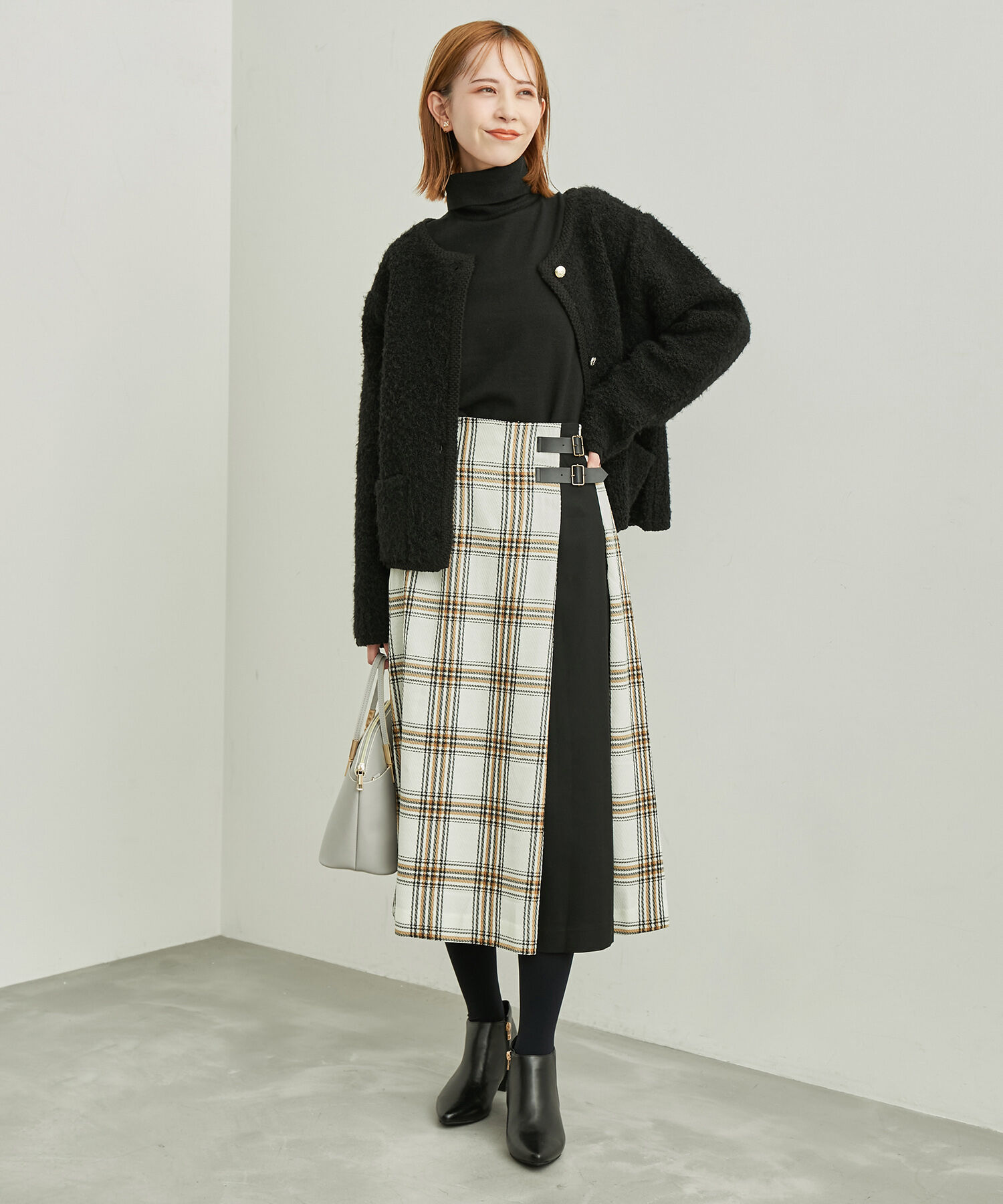 Rope&rsquo;Picnic「チェックコンビキルトスカート」|スカート|