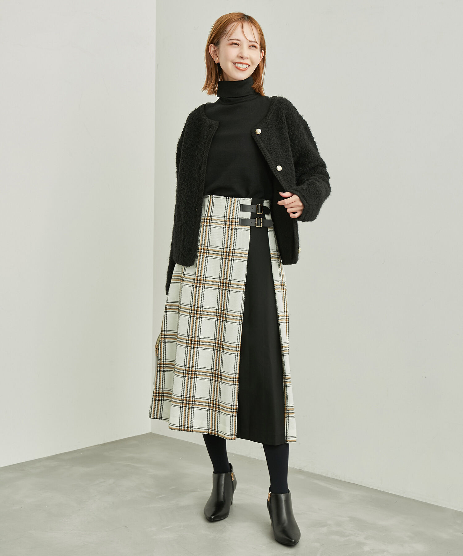 Rope&rsquo;Picnic「チェックコンビキルトスカート」|スカート|