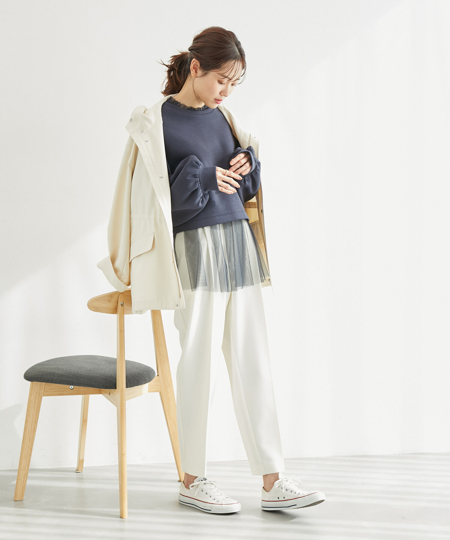 Rope&rsquo;Picnic「着丈が選べるダンボールプルオーバー」|スウェット・ジャージ|