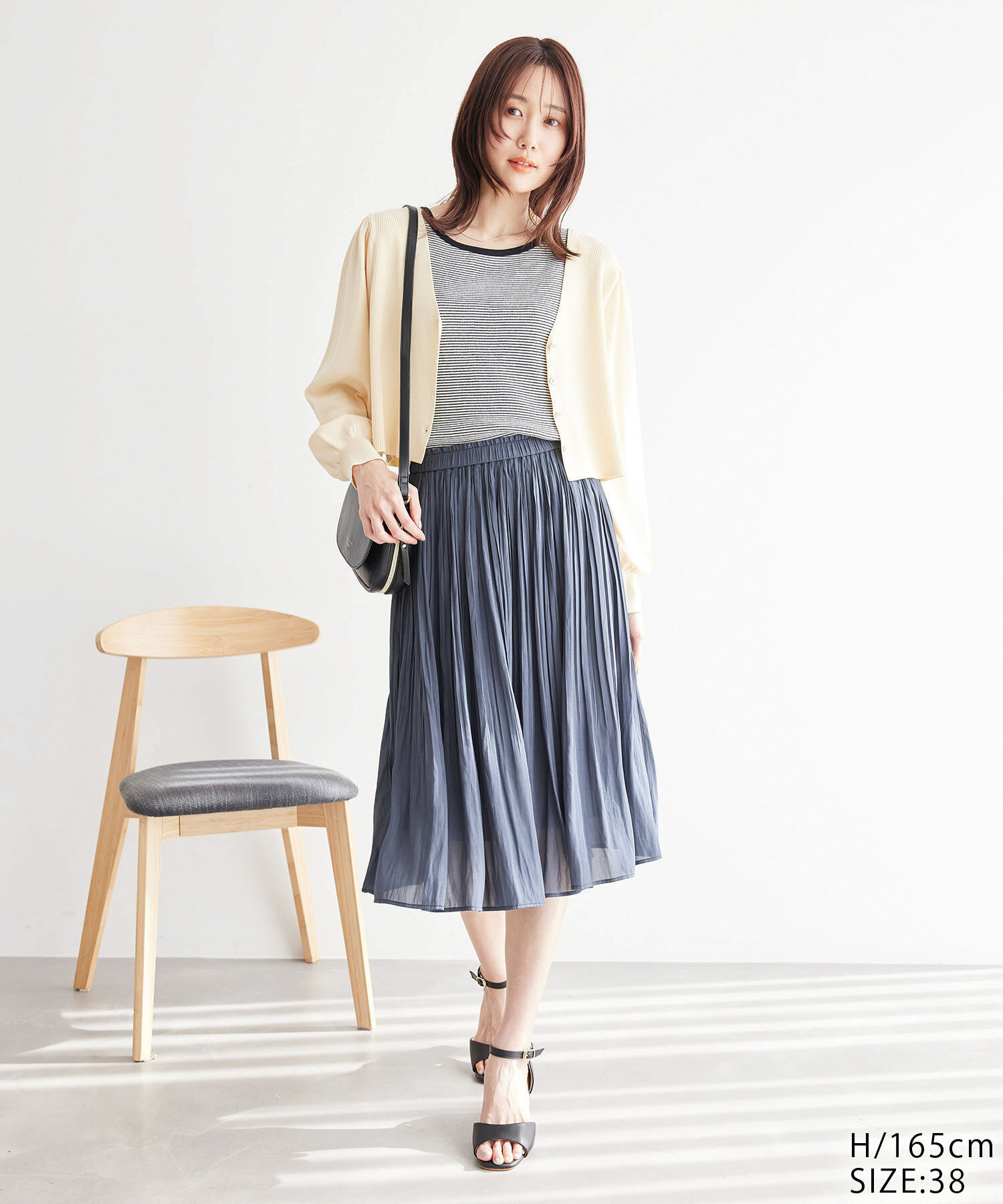 Rope&rsquo;Picnic「【新色追加】着丈が選べるエアリープリーツスカート」|スカート|