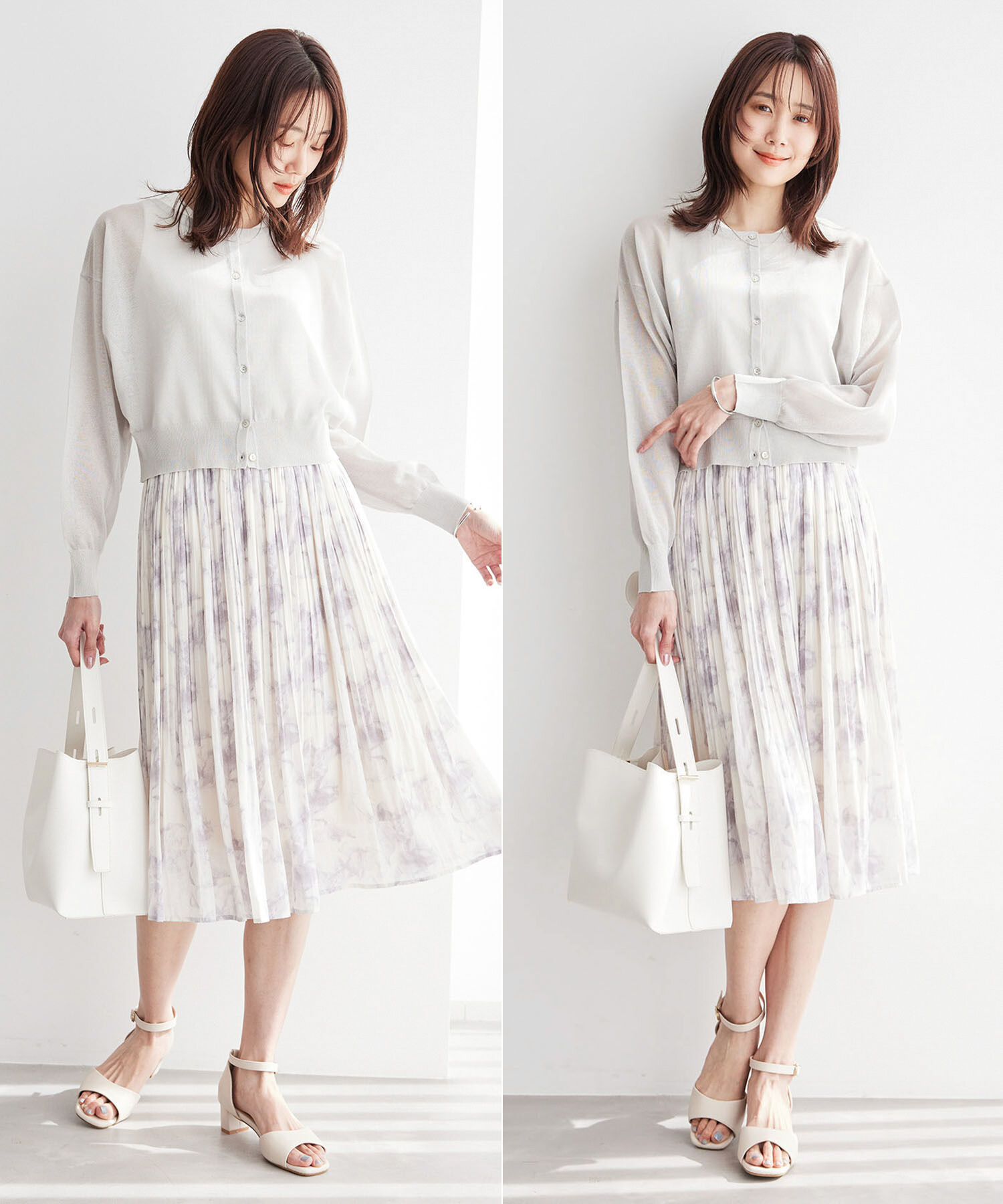 Rope&rsquo;Picnic「【新色追加】着丈が選べるエアリープリーツスカート」|スカート|