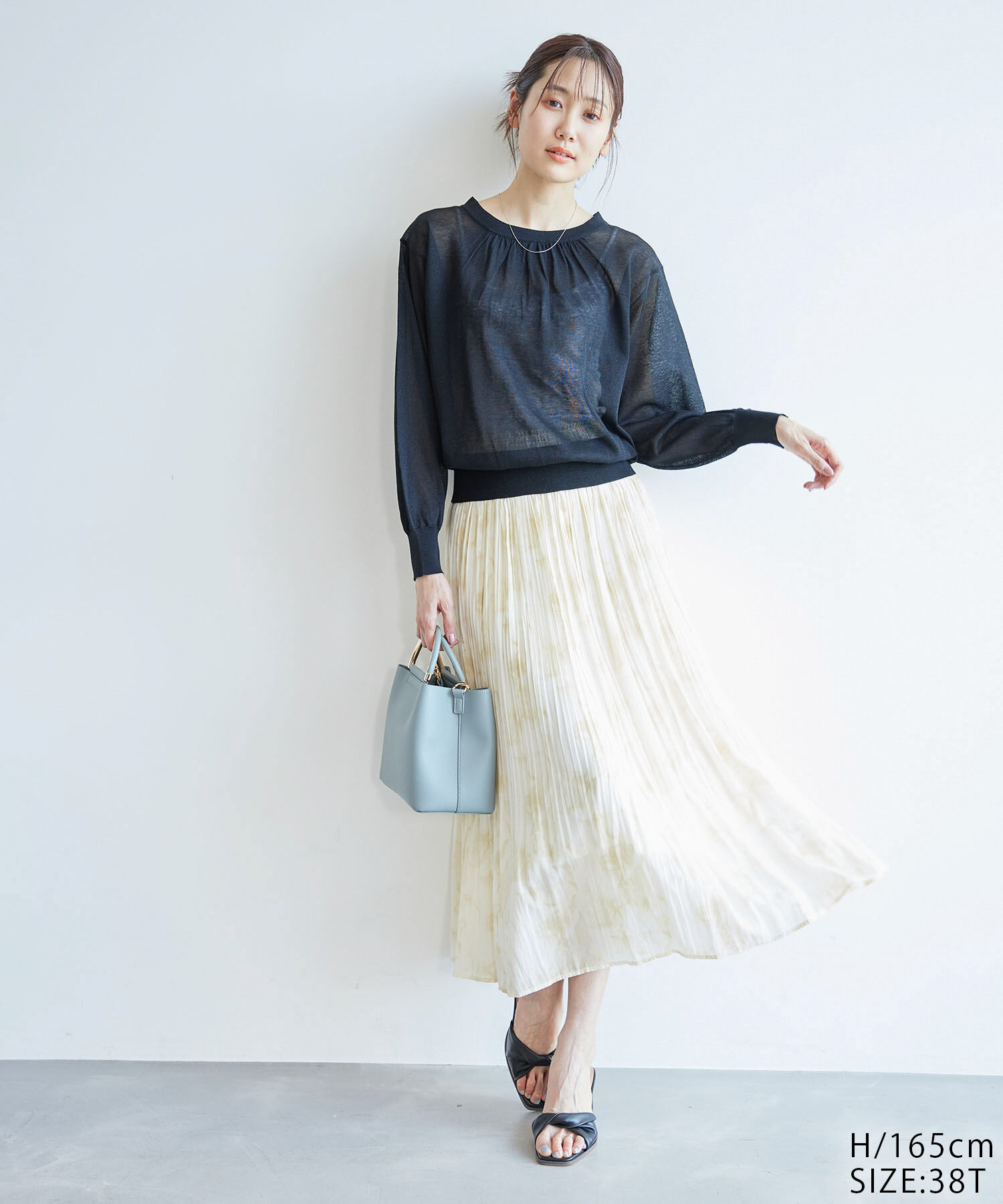 Rope&rsquo;Picnic「【新色追加】着丈が選べるエアリープリーツスカート」|スカート|