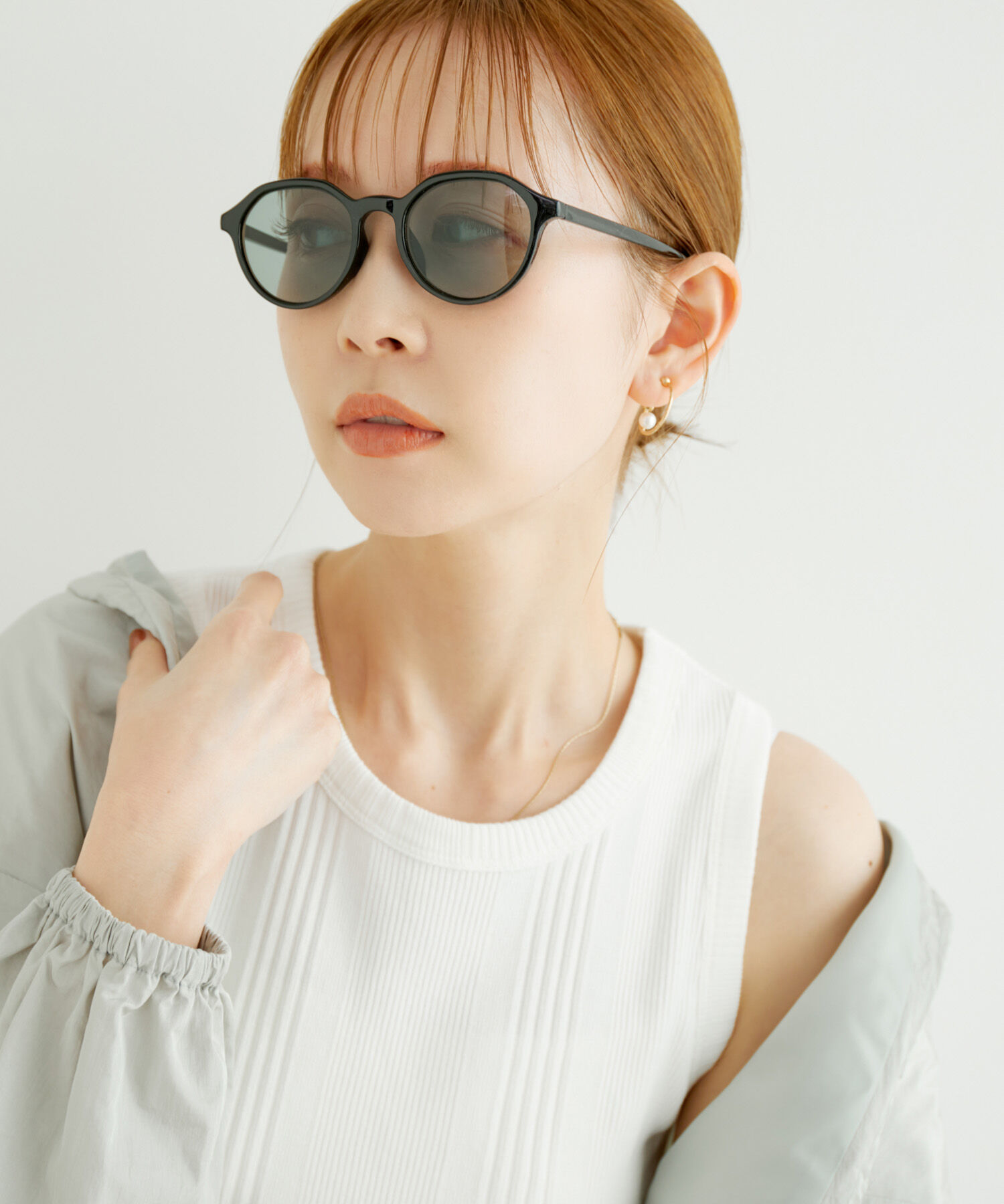 ROPE PICNIC PASSAGE「UVカット/クリアカラーフレームアイウェア」|サングラス|ブラック系(02)