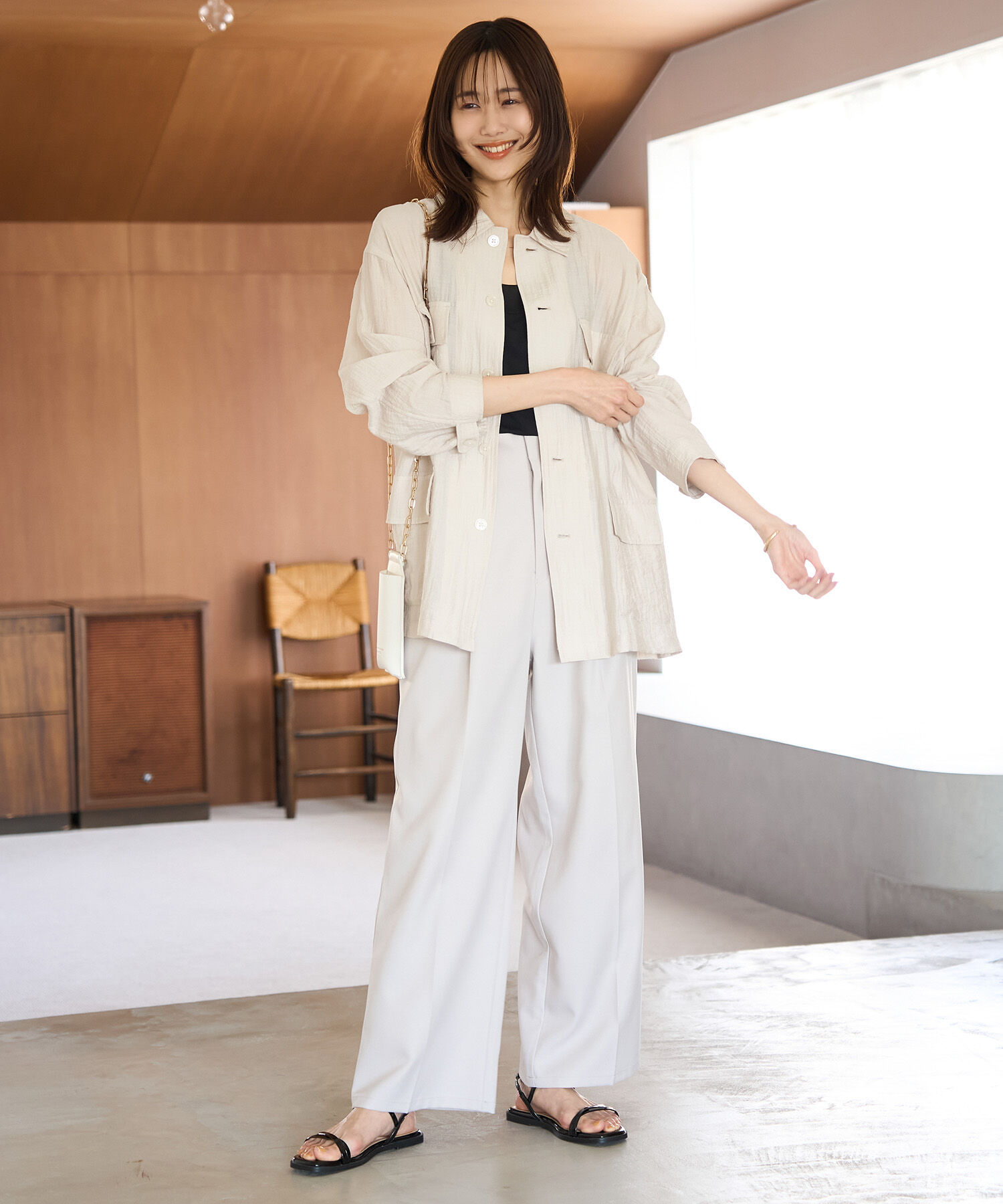 Rope&rsquo;Picnic「ミリタリーシアーライトジャケット」|ミリタリージャケット|