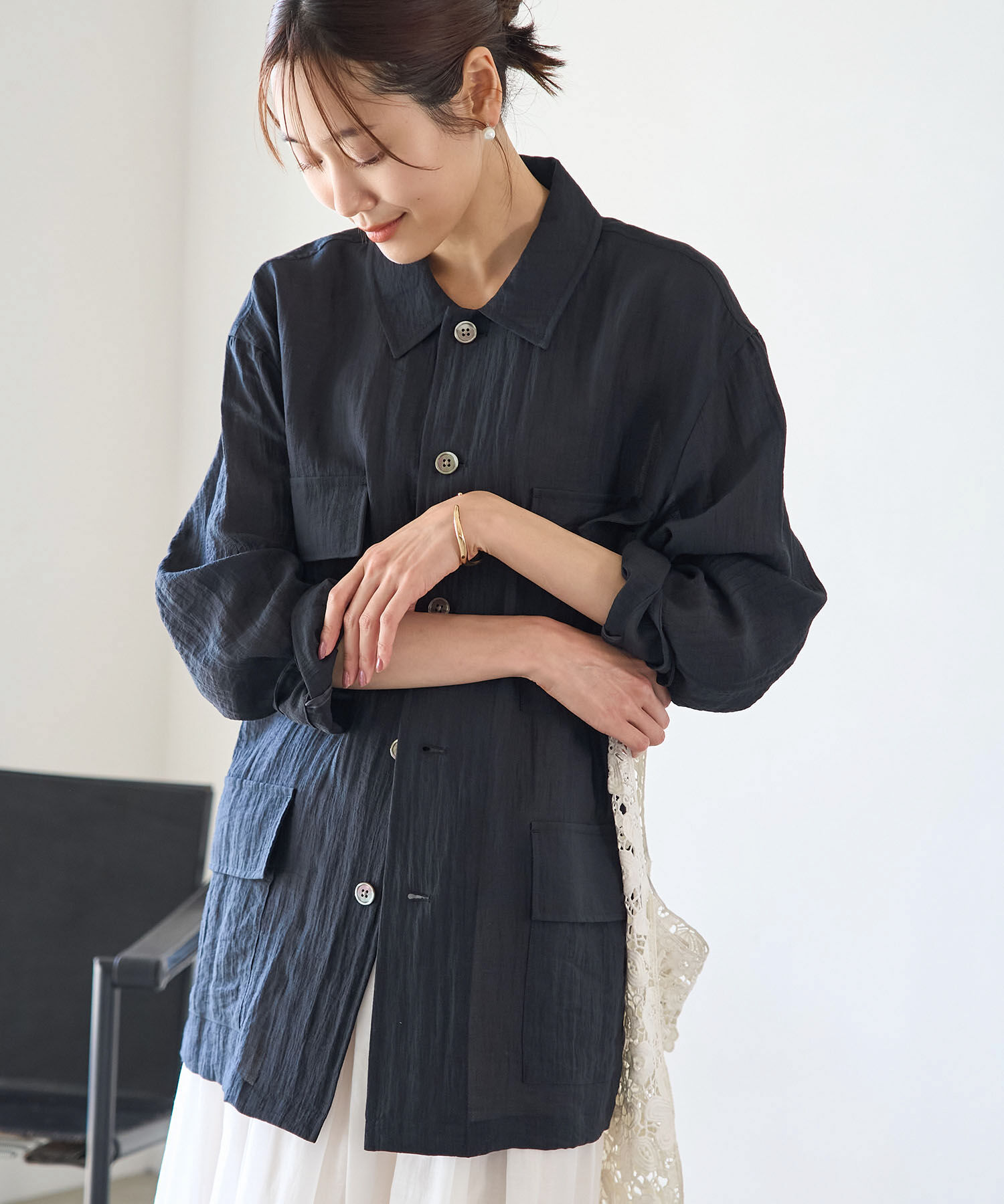 Rope&rsquo;Picnic「ミリタリーシアーライトジャケット」|ミリタリージャケット|