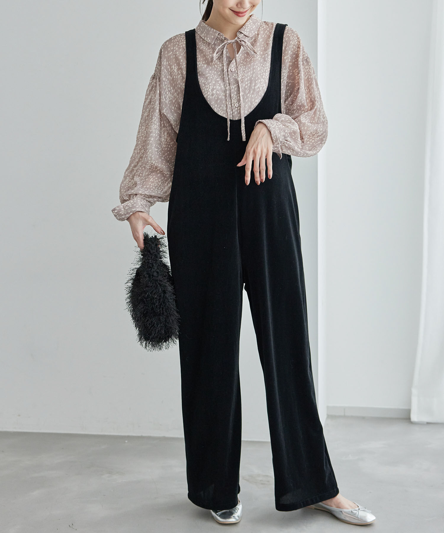 Rope&rsquo;Picnic「ベロアロンパース」|オールインワン|