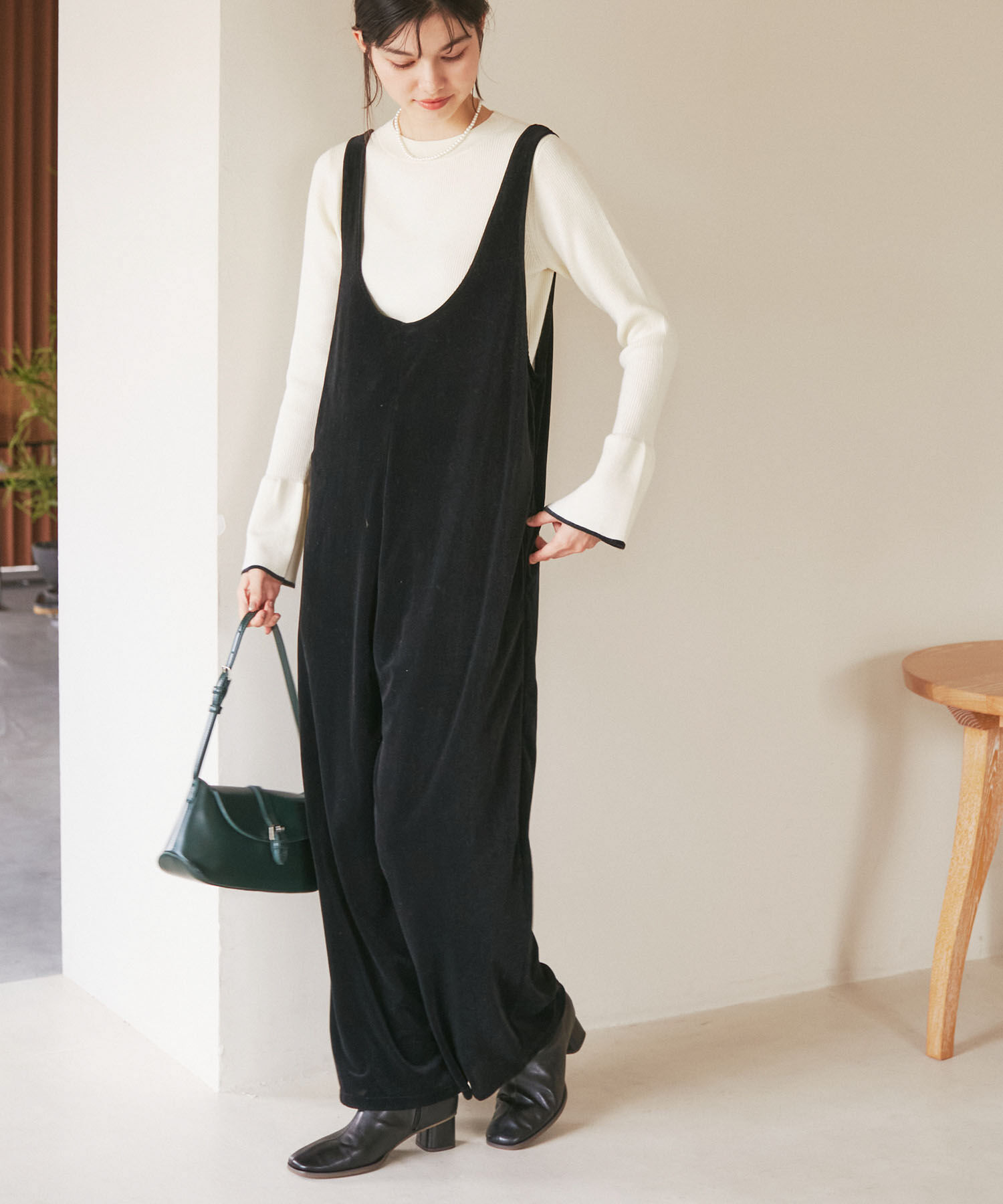 Rope&rsquo;Picnic「ベロアロンパース」|オールインワン|