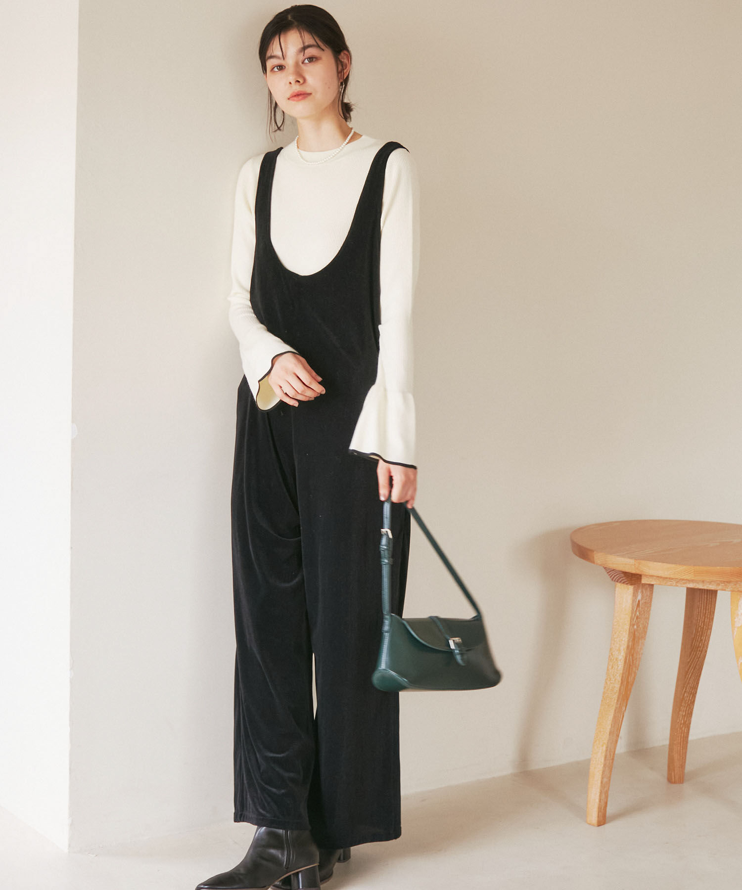 Rope&rsquo;Picnic「ベロアロンパース」|オールインワン|