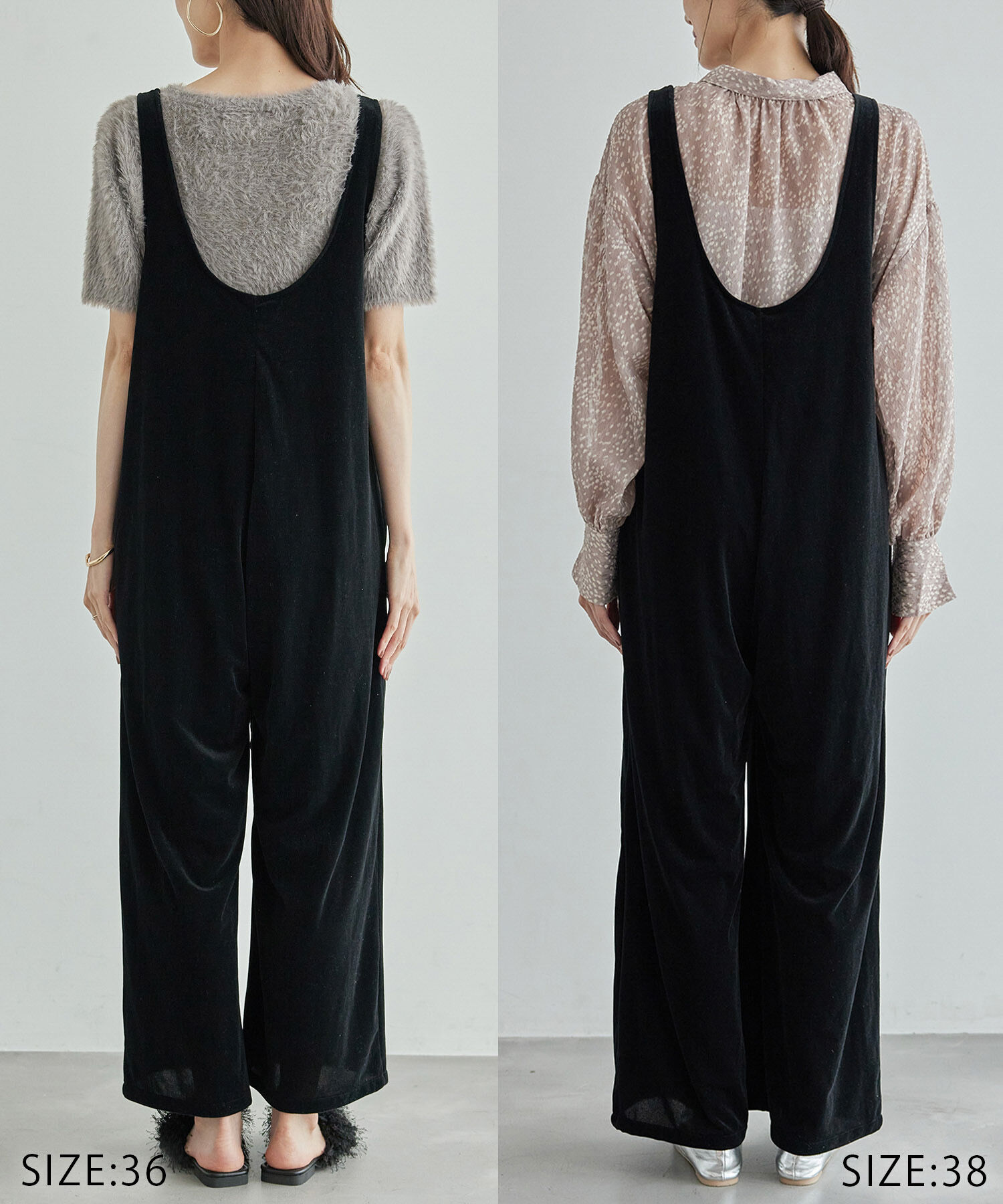 Rope&rsquo;Picnic「ベロアロンパース」|オールインワン|