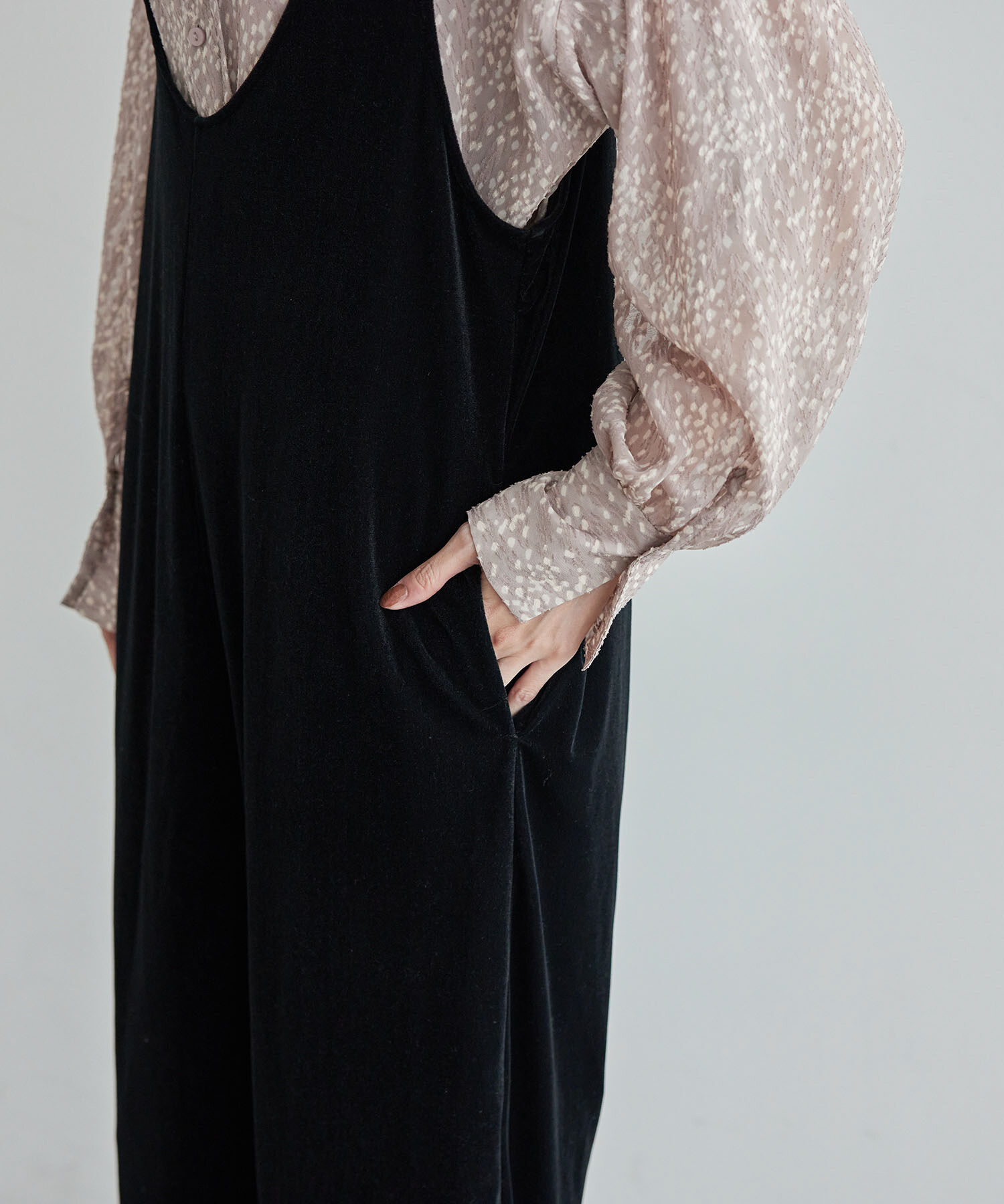 Rope&rsquo;Picnic「ベロアロンパース」|オールインワン|