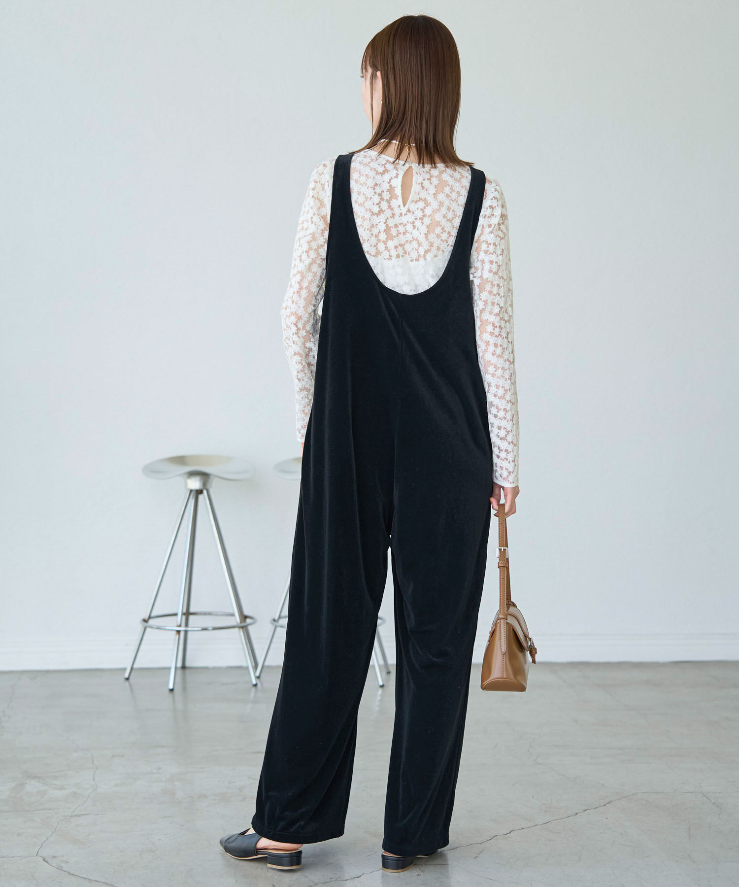 Rope&rsquo;Picnic「ベロアロンパース」|オールインワン|