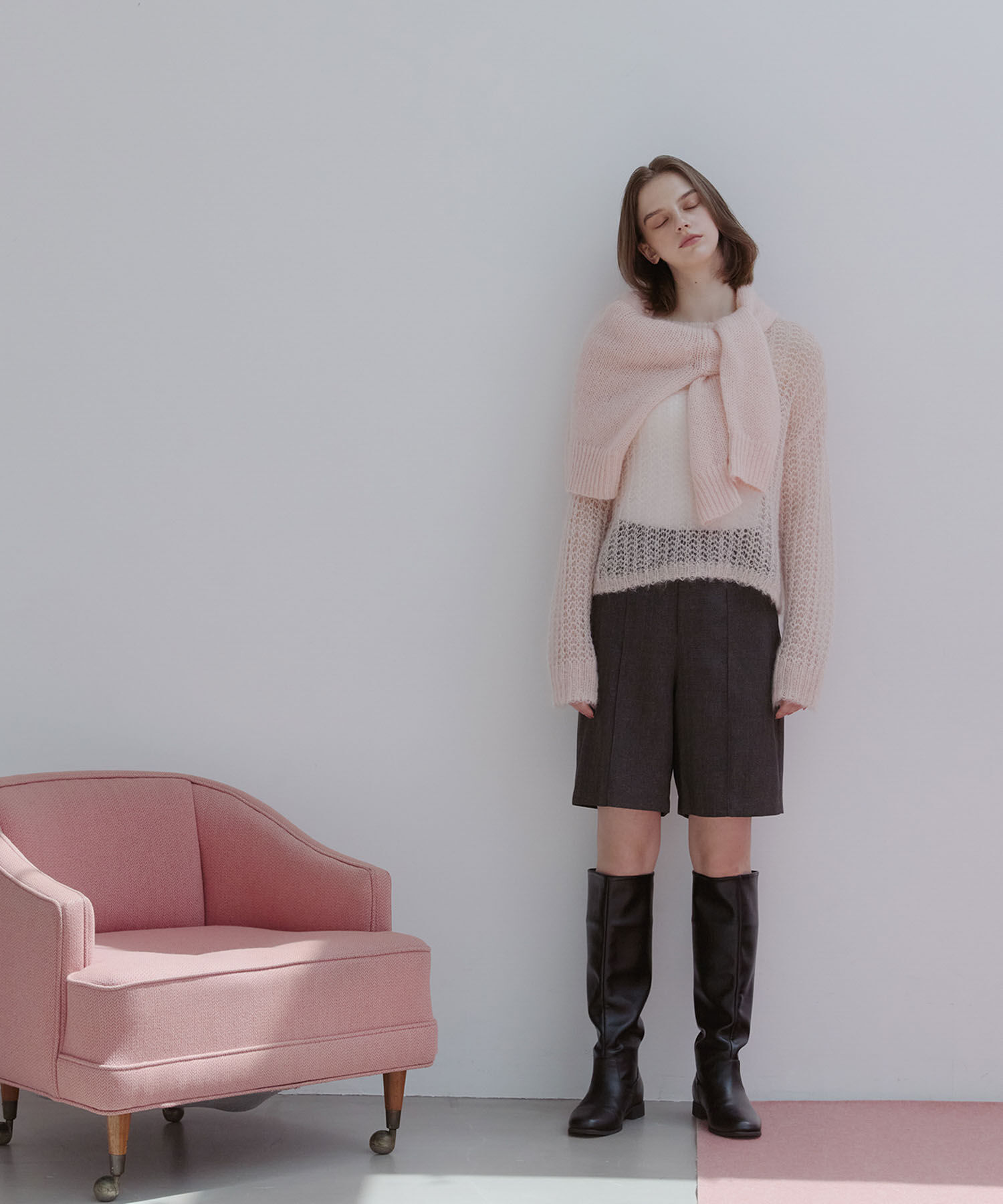 Rope&rsquo;Picnic「シアーモヘア混ニットプルオーバー」|ニット・セーター|