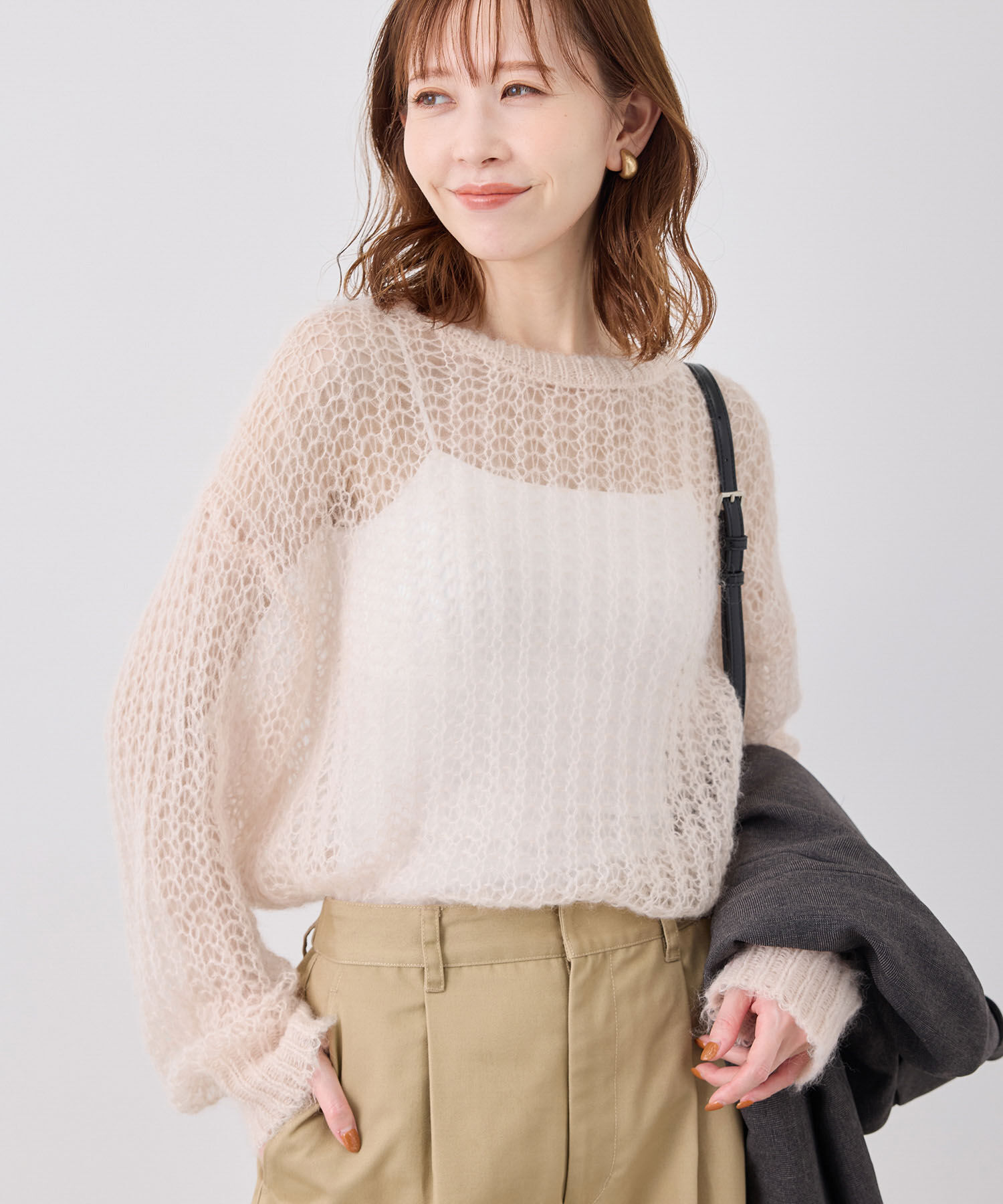 Rope&rsquo;Picnic「シアーモヘア混ニットプルオーバー」|ニット・セーター|