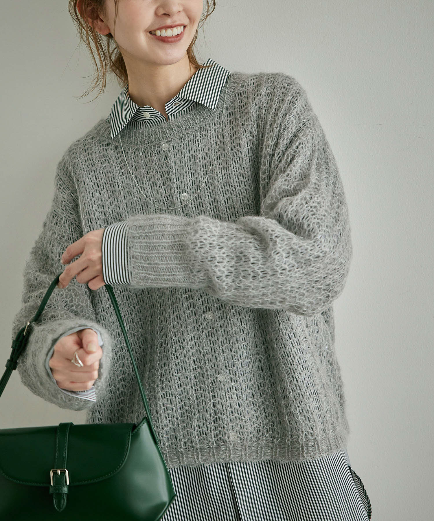 Rope&rsquo;Picnic「シアーモヘア混ニットプルオーバー」|ニット・セーター|