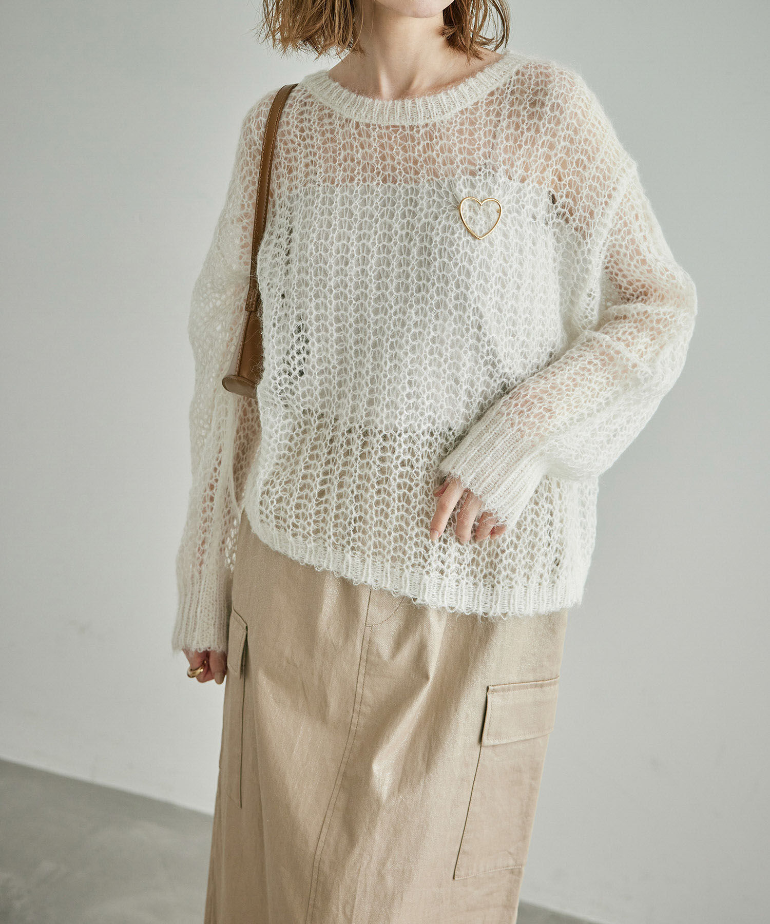 Rope&rsquo;Picnic「シアーモヘア混ニットプルオーバー」|ニット・セーター|