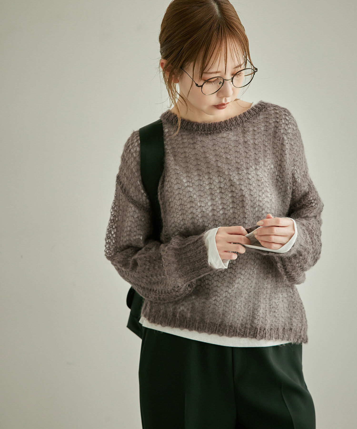 Rope&rsquo;Picnic「シアーモヘア混ニットプルオーバー」|ニット・セーター|