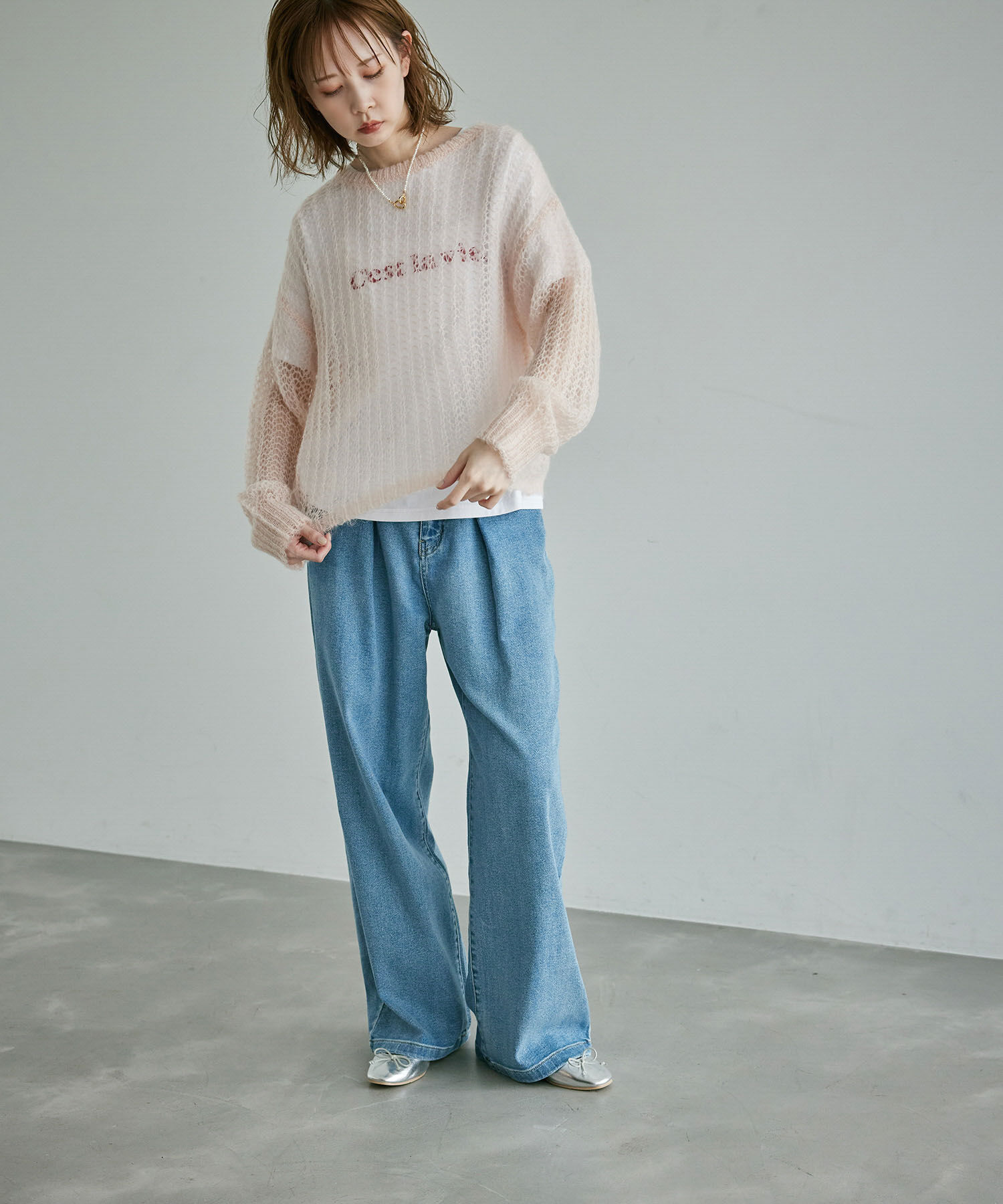 Rope&rsquo;Picnic「シアーモヘア混ニットプルオーバー」|ニット・セーター|