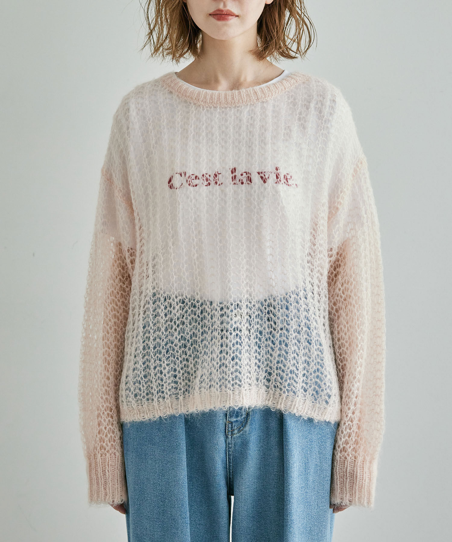 Rope&rsquo;Picnic「シアーモヘア混ニットプルオーバー」|ニット・セーター|