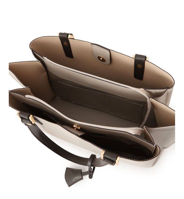 ROPE PICNIC PASSAGE「【WEB限定】【A4対応】チャーム付きバイカラートートバッグ/.通勤対応」|トートバッグ|