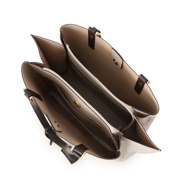 ROPE PICNIC PASSAGE「【WEB限定】【A4対応】チャーム付きバイカラートートバッグ/.通勤対応」|トートバッグ|