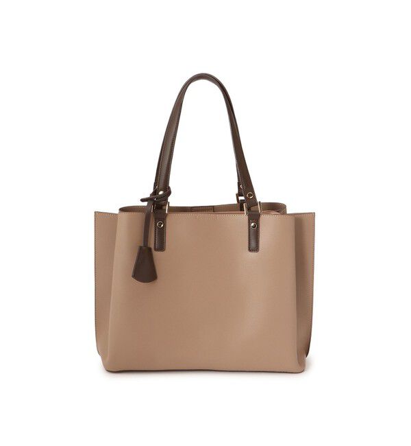 ROPE PICNIC PASSAGE「【WEB限定】【A4対応】チャーム付きバイカラートートバッグ/.通勤対応」|トートバッグ|