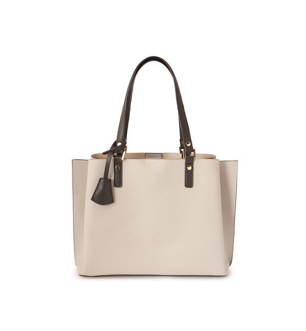 ROPE PICNIC PASSAGE「【WEB限定】【A4対応】チャーム付きバイカラートートバッグ/.通勤対応」|トートバッグ|