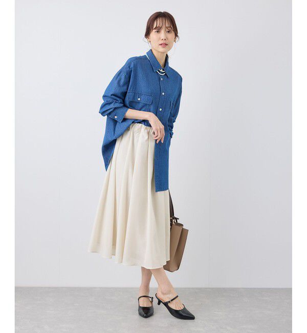 Rope&rsquo;Picnic「着丈が選べるギャザースカート」|スカート|