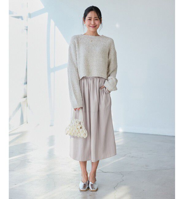 Rope&rsquo;Picnic「切り替えギャザーフレアスカート」|スカート|