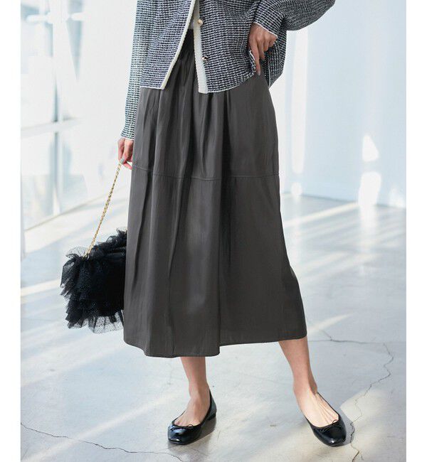 Rope&rsquo;Picnic「切り替えギャザーフレアスカート」|スカート|