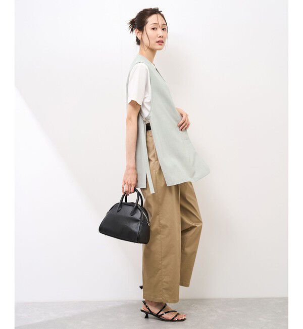 Rope&rsquo;Picnic「【抗菌防臭・接触冷感・UVカット】カナパノースーリーブジレ/セットアップ対応」|ベスト・ジレ|