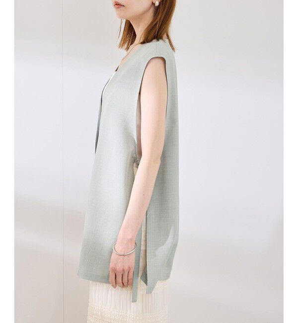 Rope&rsquo;Picnic「【抗菌防臭・接触冷感・UVカット】カナパノースーリーブジレ/セットアップ対応」|ベスト・ジレ|