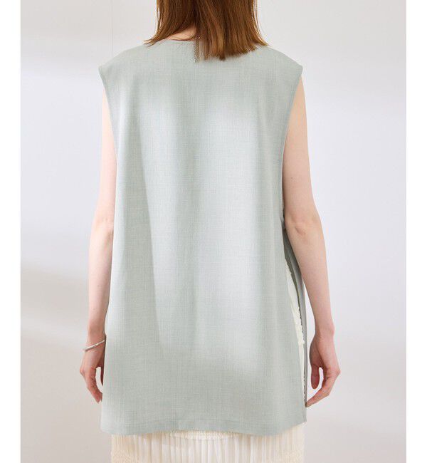 Rope&rsquo;Picnic「【抗菌防臭・接触冷感・UVカット】カナパノースーリーブジレ/セットアップ対応」|ベスト・ジレ|