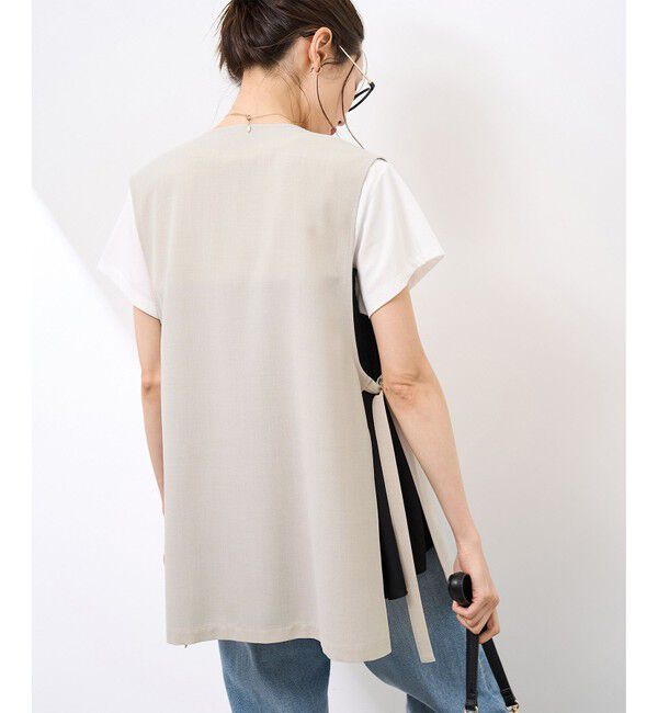 Rope&rsquo;Picnic「【抗菌防臭・接触冷感・UVカット】カナパノースーリーブジレ/セットアップ対応」|ベスト・ジレ|