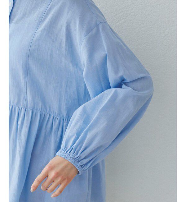 Rope&rsquo;Picnic「【接触冷感・通気性】お着軽シャツシリーズ/綿ボイルペプラムシャツ」|シャツ・ブラウス|