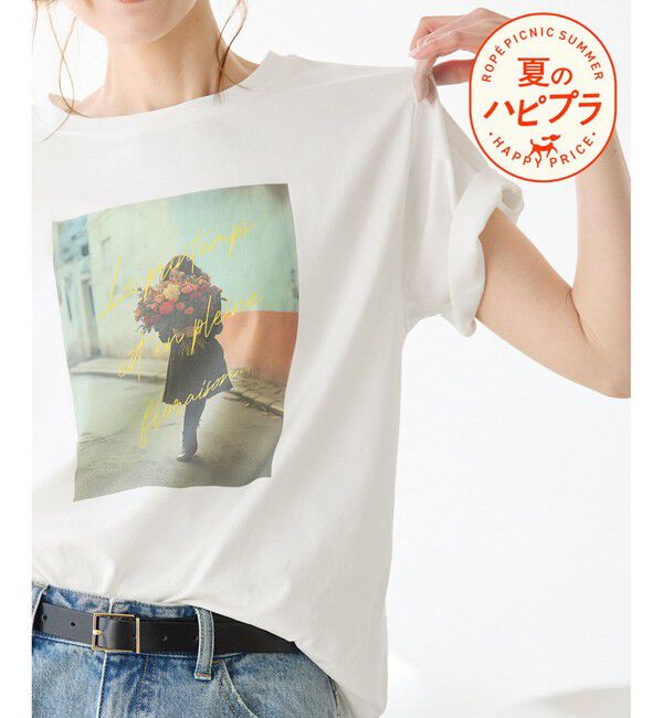 Rope&rsquo;Picnic「【UVカット・洗濯機OK・接触冷感】RENUアソートフォトTシャツ/リンクコーデ・新色追加」|Tシャツ・カットソー|ホワイト系(12)