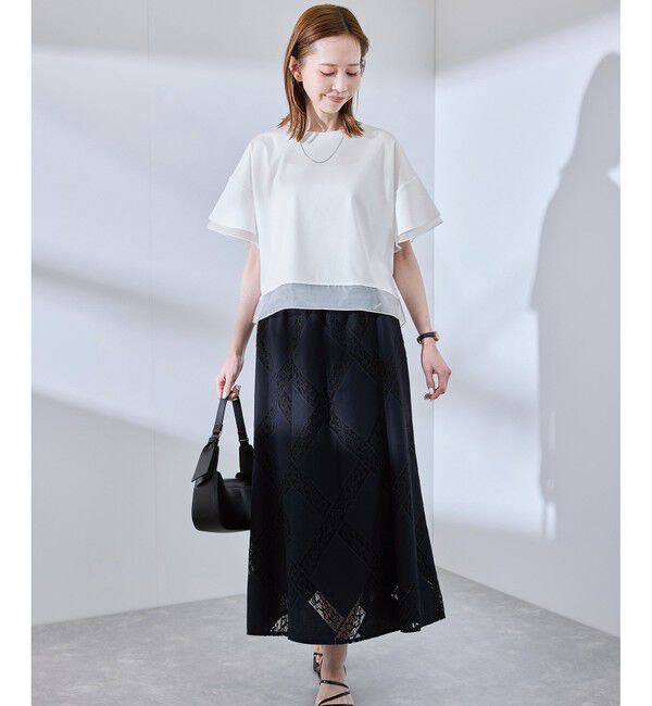 Rope&rsquo;Picnic「【UVカット・接触冷感】着丈が選べる70シルケットシアードッキングトップス」|Tシャツ・カットソー|