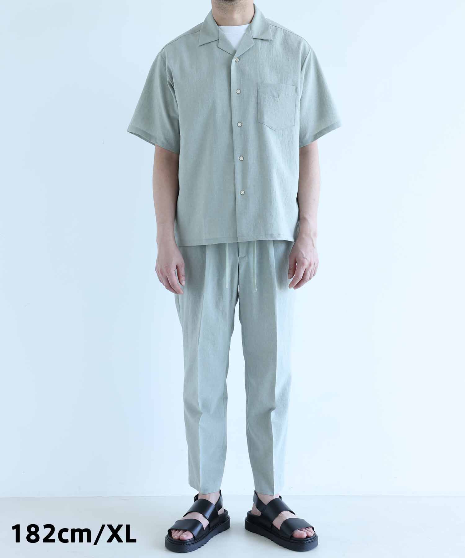 ADAM ET ROPE'「オープンカラーシャツ＆イージーパンツ セットアップ/イージーケア/吸水速乾」|スーツ|