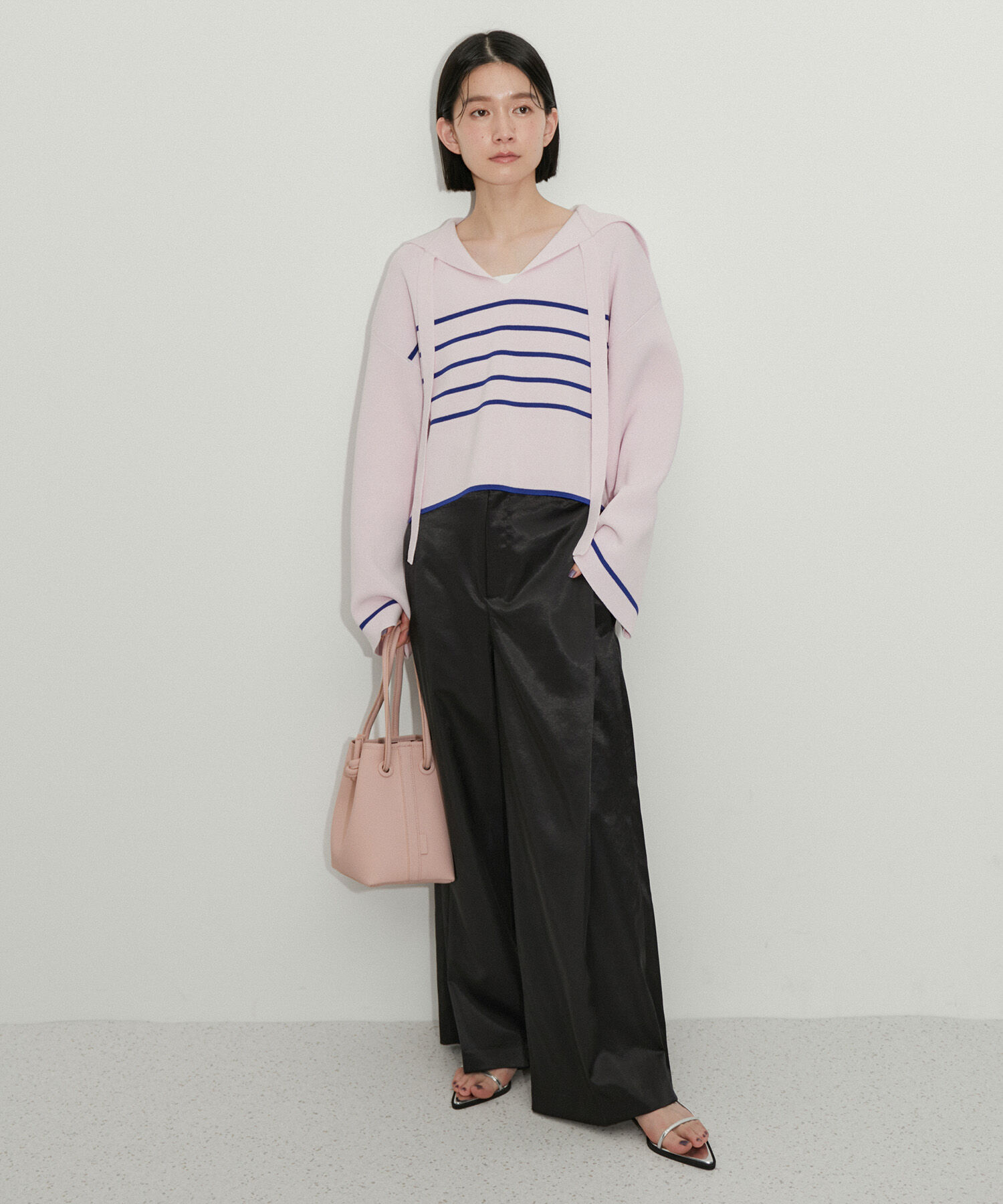 ADAM ET ROPE'「【環境配慮】ビンテージサテンサイドタックパンツ」|その他|