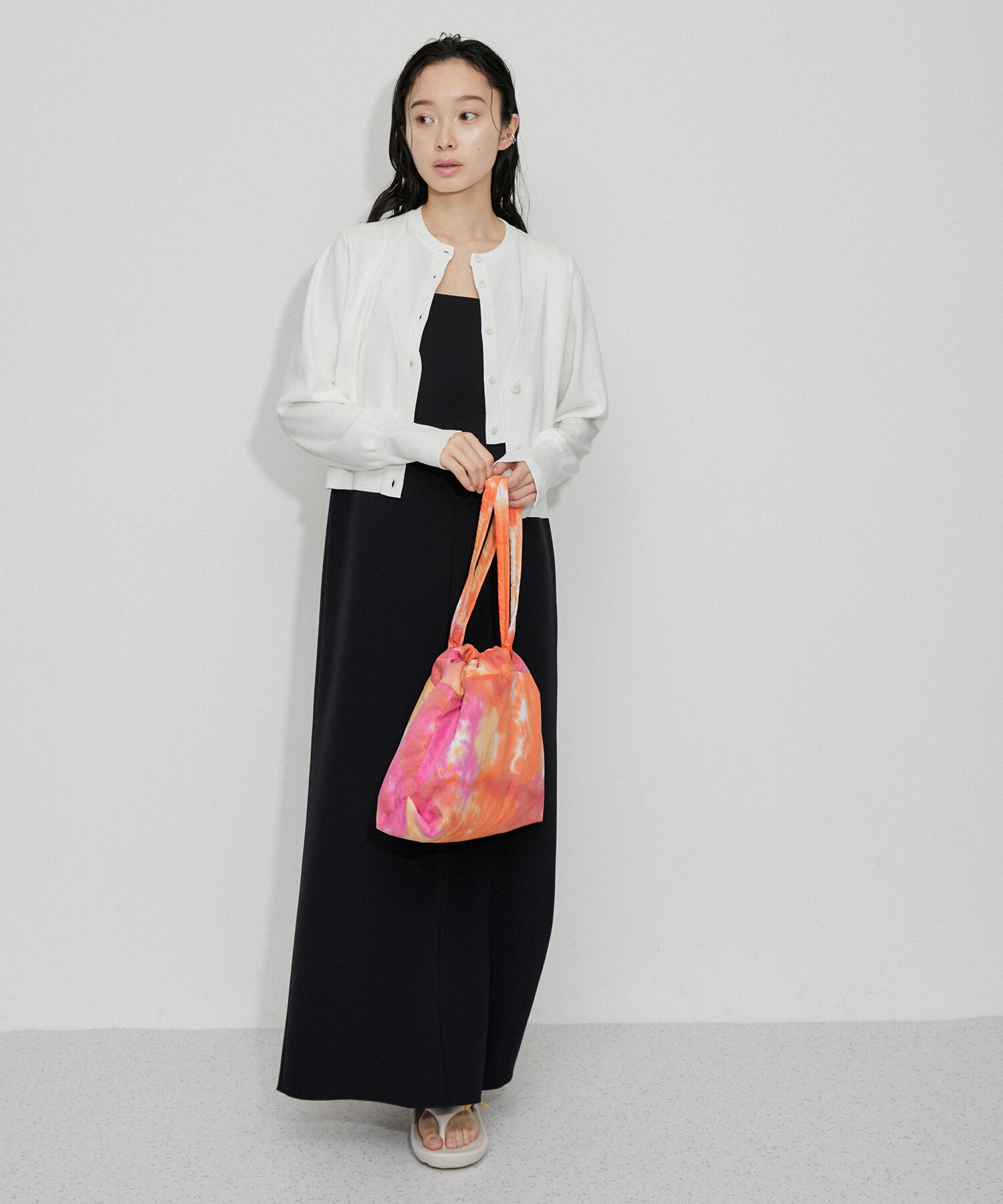 ADAM ET ROPE'「【サステナブル】タイダイ柄巾着バッグ」|ハンドバッグ|