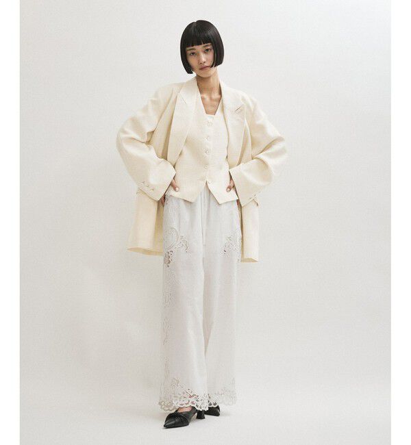 ADAM ET ROPE'「リネンMIXオーバージャケット」|テーラードジャケット|