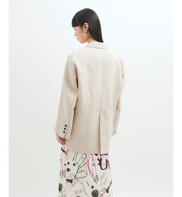 ADAM ET ROPE'「リネンMIXオーバージャケット」|テーラードジャケット|