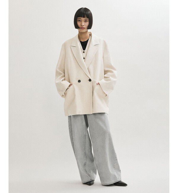 ADAM ET ROPE'「リネンMIXオーバージャケット」|テーラードジャケット|