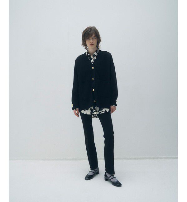 ADAM ET ROPE'「【再入荷】・【サステナブル】ロゴボタンミドルカーディガン」|カーディガン|