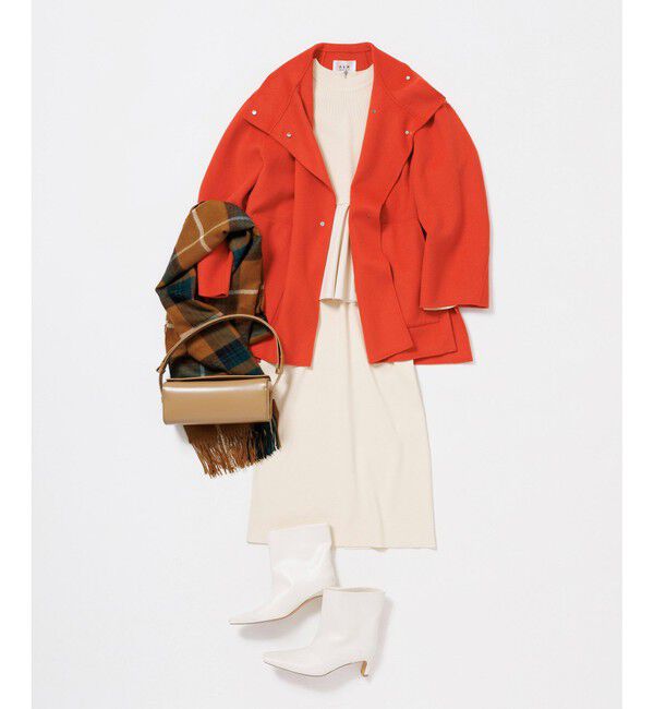 ADAM ET ROPE'「【再入荷】・【サステナブル】・【オケージョン】ペプラムコンビニットワンピース」|ワンピース|